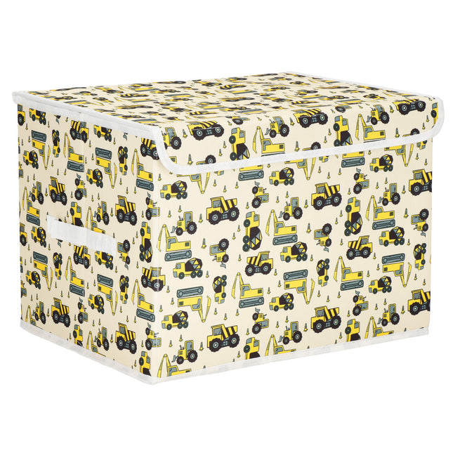 Speelgoedkist - 40 L - Meerkleurig -  Bouwmachines - 42 x 32x 30 CM