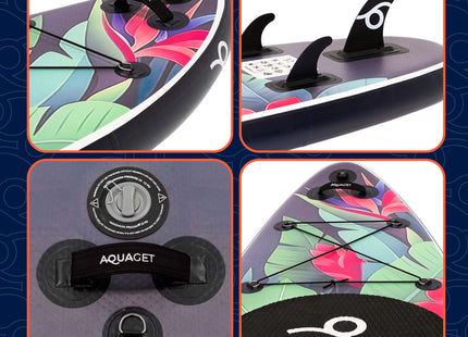 SUP Board - Opblaasbaar Paddle Board - Met Tas - Met Zitje -Inclusief Accessoires - Complete Set - Max. 150KG - 320x81cm - Meerkleurig