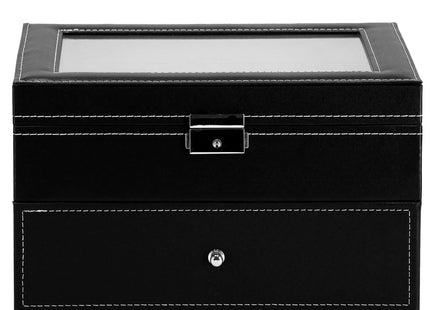 Horlogedoos - Horlogebox - Horlogeopberger - Zwart -  20 Horloges - 28 x 20 x 16,5 cm