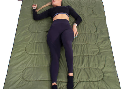 Slaapzak Kamperen - 210 x 73 cm - Dekenmodel - Inc. Draagtas - 8 t/m 20°C - Legergroen