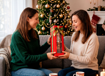Notenkraker 38 cm – Houten Kerstsoldaat met Trommel – Bruin en Goud – Traditionele Kerstdecoratie met Beweegbare Mond