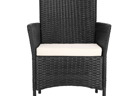 Tuinset - 8 - Stoelen - Tafel - Rotan - Zwart/Wit - 224 x 103 x 74 CM