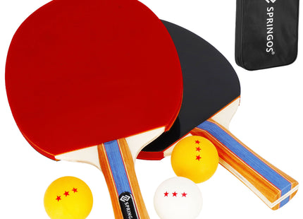 Tafeltennis Set - Ping Pong - Inclusief 2 Batjes - 3 Ballen - Opberghoes