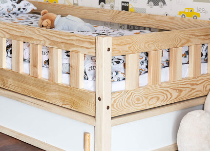 Kinderbed  - Veiligheid - Kasten - Hout - Lichtbruin - 160 x 80cm
