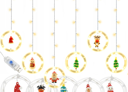 Lichtgordijn | IJspegel Verlichting | Figuren | 110 LED | 5 M |Warm Wit