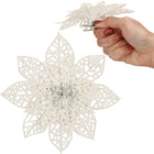 Kerstboomhanger | Met Clip | Ster van Bethlehem | Wit Glitter | 13 Cm