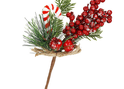 Kersttak | Decoratie | Rood | Zuurstok | 24 cm