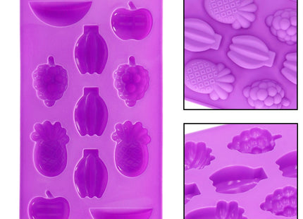 IJsblokjesvorm | IJsblokjes | Fruit | 11 Blokjes | Paars