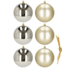 Kerstballen | 6 Stuks | 10 cm | Champange Goud
