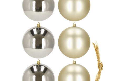 Kerstballen | 6 Stuks | 10 cm | Champange Goud