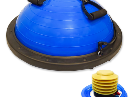 Balansbal - Balance Board - Evenwichtstrainer - Voor Beginners en Professionals - Inclusief Pomp - Blauw - 59 cm