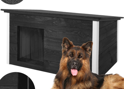 Hondenhuis - Hondenhok - Dog House - Geïsoleerd - Voor Buiten - Weersbestendig - Hout -Grijs