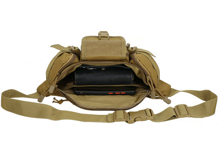 Heuptas - Riem - Buidel set - Polyester - Ritssluiting - Bruin