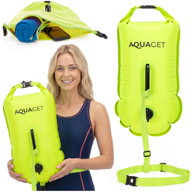 Zwemboei - Voor Openwaterzwemmen - Zwemveiligheidsboei - Incl. drybag /Saferswimmer/Safe swimmer/ 20 Liter +/ Reddingsfluitje -