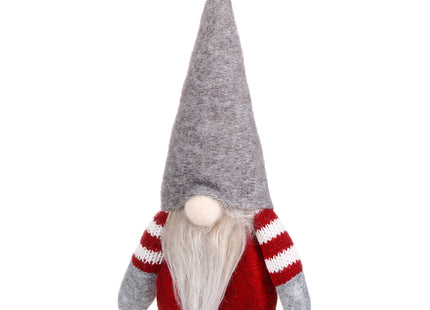Kerstkabouter - Kerstdwerg - Kersthanger - Kerstversiering  - Grijs - 20 cm