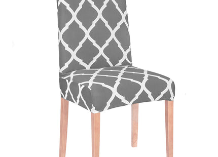 Stoelhoes - Voor Eetkamerstoelen - Met Stretch - Grijs / Wit