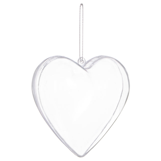 Hobby/DIY Kersthart | 1 Stuk | 10 cm | Transparant