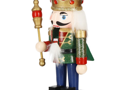 Notenkraker Kerst | Houten Soldaat | Kerstversiering | Multicolor | 15,5 cm