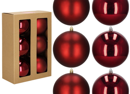 Kerstballen | 6 Stuks | Rood