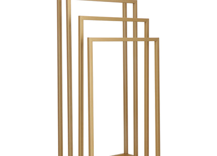 Handdoekrek - Badkamer - Handdoekstang - Handdoekhouder - Vier Armen - Metaal- Goud