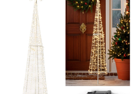 Kerstboom | lichtgevend | Kerstdecoratie | 250 LED | Warm Wit | 100 cm  | IP44