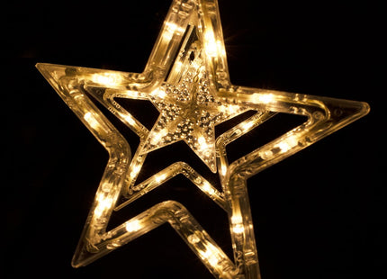 Sterrengordijn | 2 m | 92 LED | Warm Wit