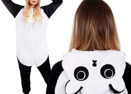 Onesie Volwassenen | Panda | Maat S | Zwart/Wit