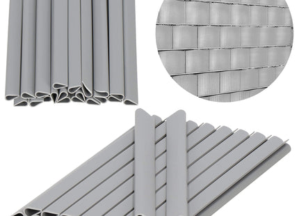 Bevestigings Clips - Vlechtband - Schutting - Set van 20 - Kunststof - Grijs