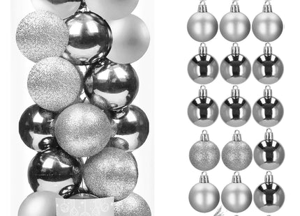 Kerstballen | 20 Stuks | 4 cm | Zilver
