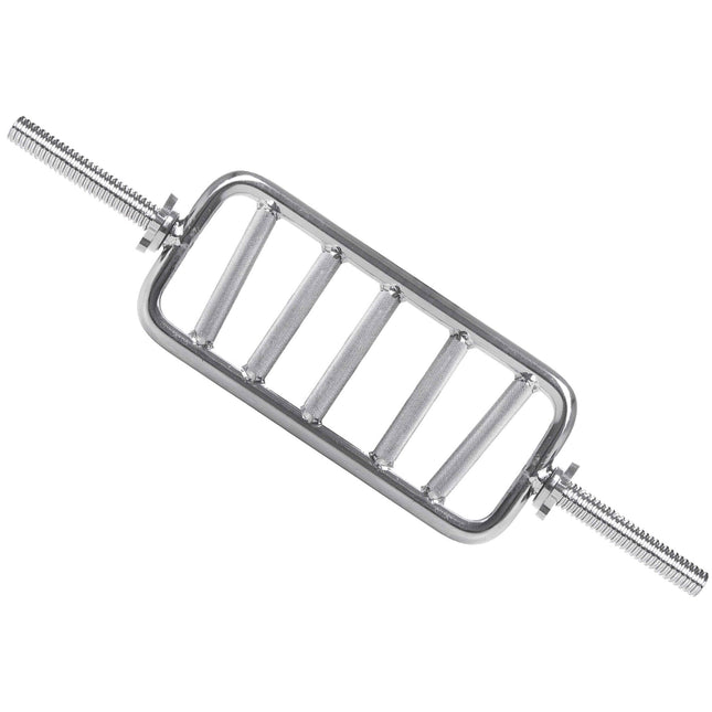 Korte Halterstang | Triceps Trainer | Chroomstaal | 87 cm | 7.6KG