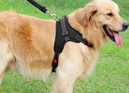 Hondentuigje - Hondenharnas - Verstelbaar - Zwart - 19-35 KG - M