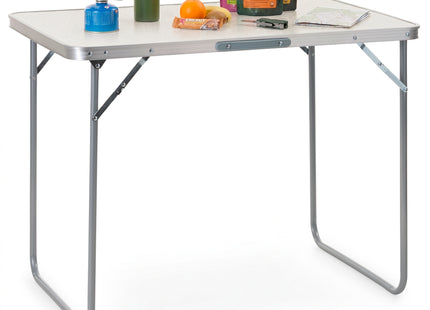 Campingtafel - Vouwtafel - Inklapbaar - Opvouwbaar - 90x60x70 cm - Wit