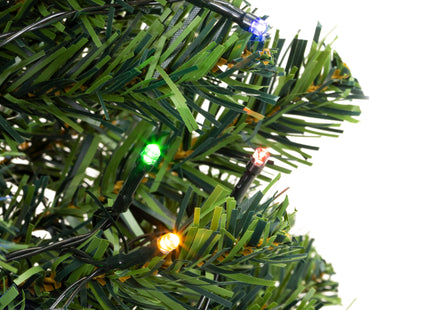 Kunstkerstboom Op Stam | Met Verlichting | 90 cm | Groen | Multicolor