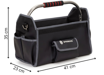 Gereedschapstas - Werkplaatstas - Gereedschapsorganizer - Vakken - Zwart - 41 x 23 x 35 cm