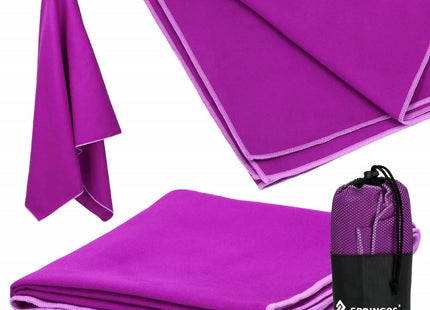 Strandlaken | Badlaken | Strandhanddoek | Microvezel | 150 x 75 cm | Paars