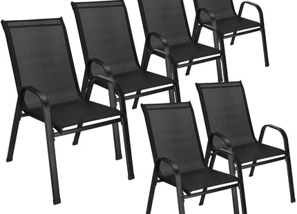 Tuinstoelen | Tuinstoelen | Aluminium | Textileen | 2 Stuks | Zwart | 120 Kg