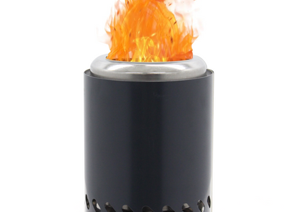 EdenOutdoor® Tafelhaard - Rookloze Tafelhaard - Rookloze Vuurkorf - Pellet & Hout - 19,5 x Ø14,5 CM - Antraciet