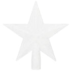 Kerstboom Piek | Glitter | Ster | 15 cm | Wit