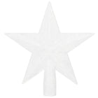 Kerstboom Piek | Ster | 19 cm | Glitter | Zilver