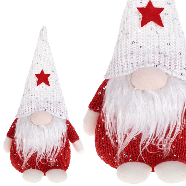 Kerstkabouter - Gnome -  Kerstdwerg - Kerstversiering - 28 cm