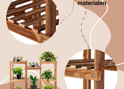 Plantenrek | Plantenrek Binnen | Plantenrek Buiten | 70 cm | Hout