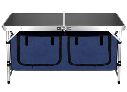 Campingtafel - Vouwtafel - Inklapbaar - Verstelbaar - Inclusief Stoelen -  120x47x55  - Wit