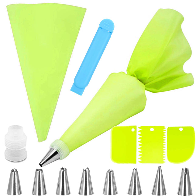 Taart Decoratie Set | 14-Delig | Herbruikbaar | Groen