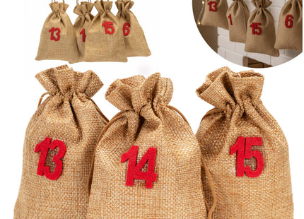 Adventskalender | 24 lades | Stof | Zakjes