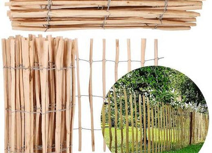 Schapenhek - Tuinhek - Hazelaarhout - 500x100 cm - Paalafstand - 7-9 cm - Bruin