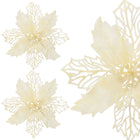 Kerstster - Ster van Bethlehem - Kerstbloem - Glitters - Semi - Transparant