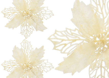Kerstster - Ster van Bethlehem - Kerstbloem - Glitters - Semi - Transparant