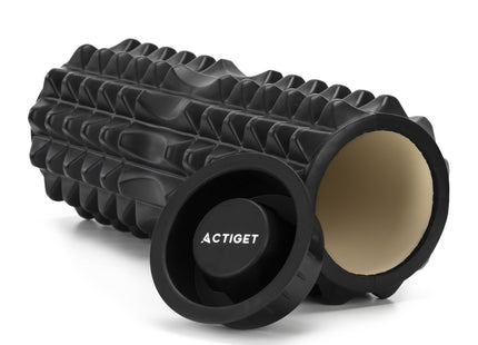 Foamroller | Foam Roller | Medium Hardheid | Triggerpoints | 33 cm | Zwart