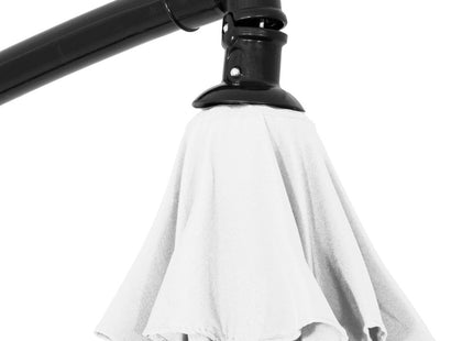 Zweef Parasol | Kantelbaar | Waterafstotend | Lichtgrijs | Ø 350 CM