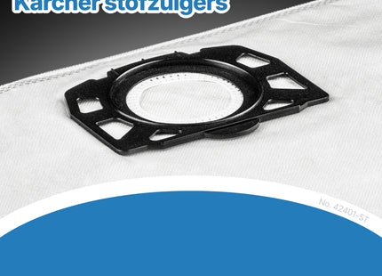 SQOON® Stofzuigerzakken geschikt voor Karcher WD 2 PLUS & WD3 series - KFI 357 - Model 2.863-314.0 - 5 stuks
